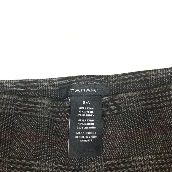 NWT Tahari Window Pane Glen Plaid Leggings - Picture 3 of 5